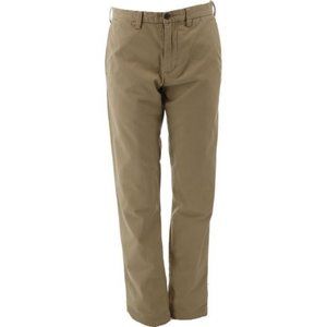 NWT LANDS' END STRAIGHT FLANNEL LINED CHINO PANTS ELMWOOD UNHEMMED 42